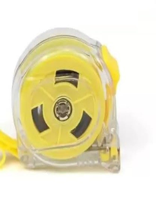 ISC Multifunction Yellow Case 3 Meter Mini Pocket Tape Ruler Measure Accuracy Steel Measuring Tape Transparent Yellow ABS Case (3 m) - Image 2